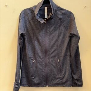 Earth Yoga Women's Charcoal Full-zip Athletic Jacket Size L
